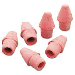 Paper Mate Arrowhead Eraser Caps, for Pencil Marks, Pink, 144/box