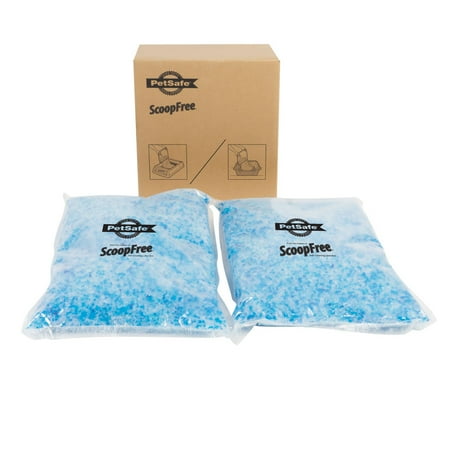 PetSafe ScoopFree Premium Crystal Cat Litter - Outperforms Clay Litter - Less Tracking, Dust for A Fresh Home - Non-Clumping - Two 4.3 lb Bags of Litter (8.6 lb Total) - Original Blue