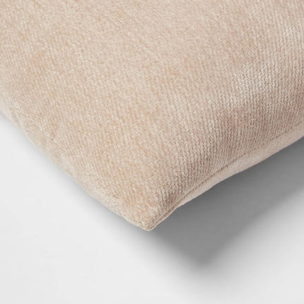 Threshold 2pk Chenille Square Throw Pillows Neutral Soft Decorative Cushions