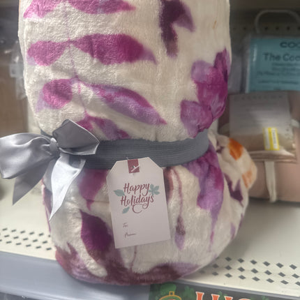 60" X 70" Autumn SHERPA THROW BLANKET