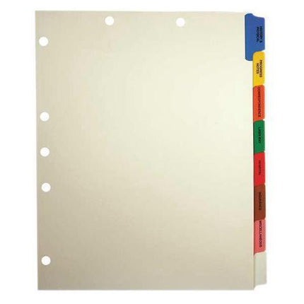 40 Set Box- Tabbies 54505 Medical Chart Divider Sets, Side Tab, 9 x 11,  (TAB54505), Assorted, Black, Manila