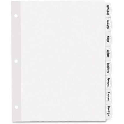 Avery Big Tab Printable White Label Dividers with Easy Peel, 8 Tabs, 4 Sets (14433)