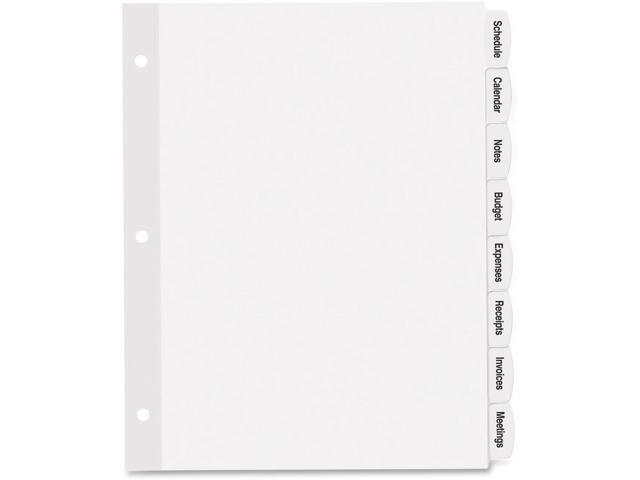 Avery Big Tab Printable White Label Dividers with Easy Peel, 8 Tabs, 4 Sets (14433)