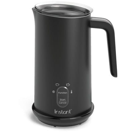 Instant Pot Milk Frother, 4-in-1 Electric Milk Steamer, 10oz/295ml Automatic Hot and Cold Foam Maker and Milk Warmer for Latte, Cappuccinos, Macchiato, From the Makers of Instant 500W, Black Black
