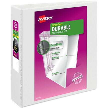 Avery Durable White 2.5 Inch View Binder with EZD Rings