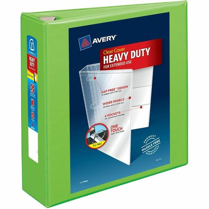 Avery Heavy Duty View 3 Inch Binder One Touch EZD Rings Chartreuse