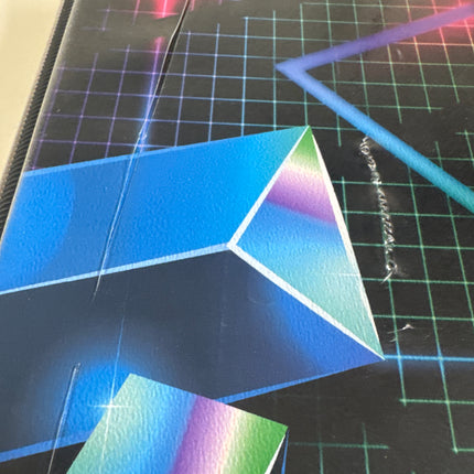 Mead Retro Trapper Keeper Binder Geometric Design with Two Folders (Slight imperfection, please read description)