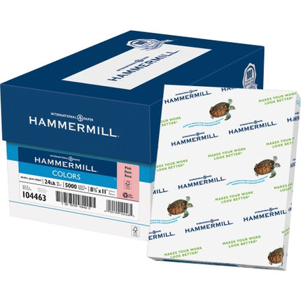 Hammermill Colored Paper, 24 lb Pink Printer Paper, 8.5 x 11-1 Ream (500 Sheets) - Made in the USA, Pastel Paper, 104463R