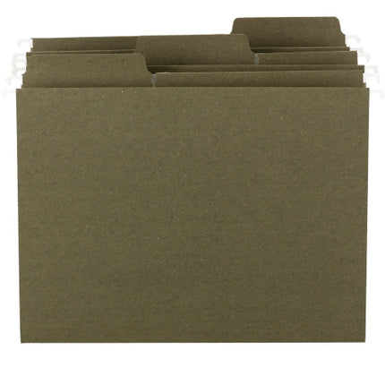 Smead 100% Recycled FasTab Hanging File Folder, 1/3-Cut Built-in Tab, Letter Size, Standard Green, 20 per Box (64037)