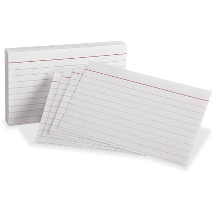 Oxford Ruled Index Cards, 3" x 5", White, Lined Index Flashcards, 300 per Pack (10022)