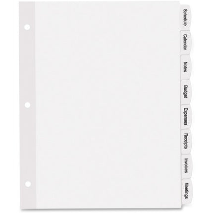 Avery Big Tab Printable White Label Dividers with Easy Peel, 8 Tabs, 4 Sets (14433)