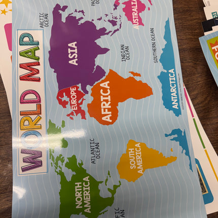 16 Laminated Educational Classroom Posters for Kindergarten and Preschool Learning