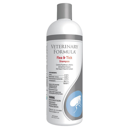 Veterinary Formula Flea and Tick Shampoo for Dogs and Cats, 16 oz