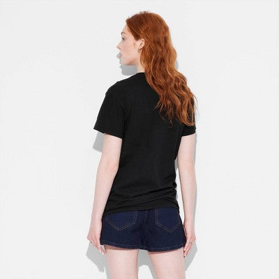 Lisa Alter Ego KPOP Oversized Graphic Short Sleeve T-Shirt for Women - Black