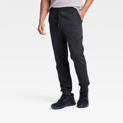 Men's Ponte Jogger Pants - All In Motion Black Onyx S: Midweight, Loose Fit, Zippered Pocket