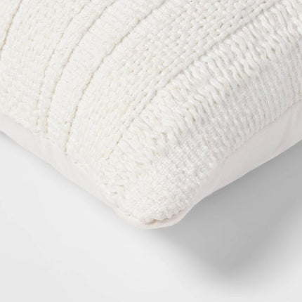 Threshold Oversized Textural Woven Square Throw Pillow Cream