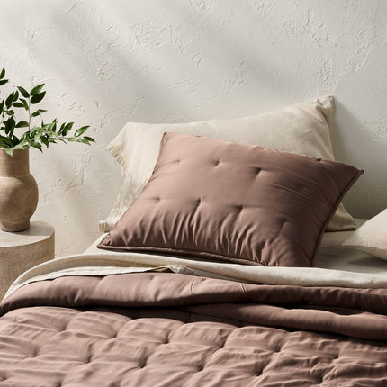 Standard Rayon from Bamboo Quilt Pillow Sham Fig - Casaluna