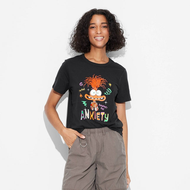 Women's Inside Out 2 Anxiety Short Sleeve Graphic T-Shirt - Black XXS