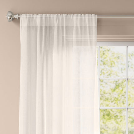 54"x95" Light Filtering Textural Sheer Curtain Panel Ivory - Threshold: Recycled Polyester, Rod Pocket, UV Protection