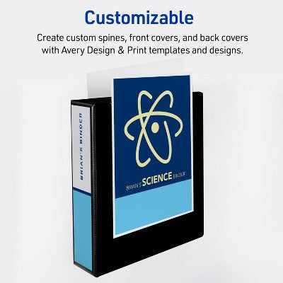 Avery 3 Inch Durable View Slant Ring Black Binder 17041