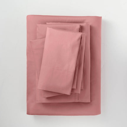 King 300 Thread Count Temperature Regulating Solid Sheet Set Rose - Casaluna: Cotton Polyester Blend, Satin Weave, OEKO-TEX Certified (Please be advised that sets may be missing pieces or otherwise incomplete.)