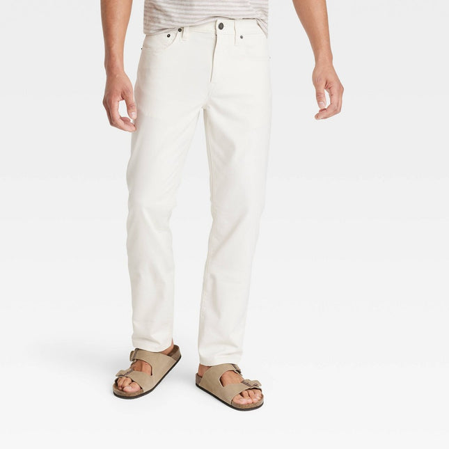 Men's Slim Five Pocket Pants - Goodfellow & Co™ Ivory 34x30