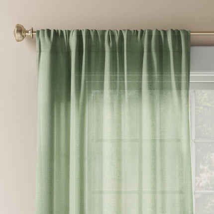Threshold Farrah Light Filtering Window Curtain Panel 54x63in Sage Green