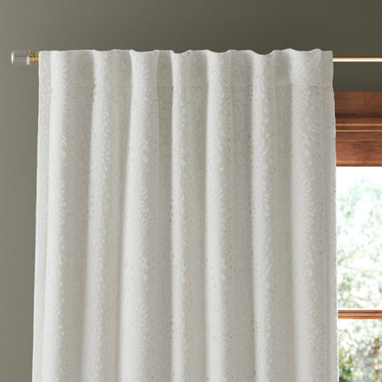 Threshold Farrah Light Filtering Window Curtain Panel 54x84in Cream