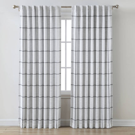 1pc 50"x95" Blackout Window Curtain Panel Gray - Threshold: Modern Solid Drapes, Recycled Polyester, OEKO-TEX Certified (Please be advised that sets may be missing pieces or otherwise incomplete.)