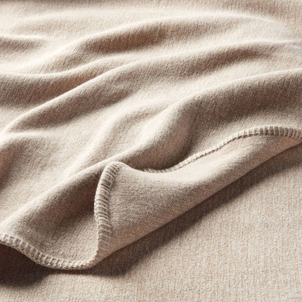 Full/Queen Brushed Cotton Blanket Solid Khaki - Threshold