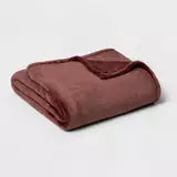 King Microplush Bed Blanket Berry - Threshold: Cozy Polyester, No Fill, Traditional Style, Machine Washable