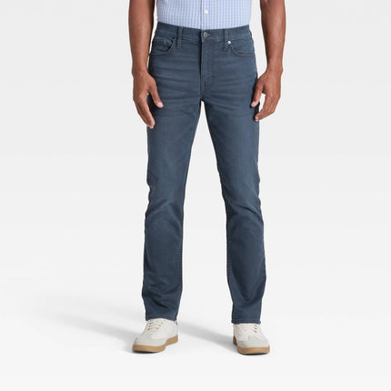 Men's Slim Fit Jeans - Goodfellow & Co™ Galaxy Blue 32x32: Heavyweight Denim, Mid Rise, Stretch, Fly Button Closure