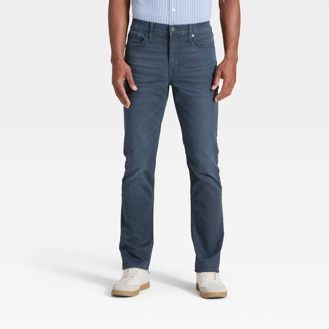Men's Slim Fit Jeans - Goodfellow & Co™ Galaxy Blue 32x32: Heavyweight Denim, Mid Rise, Stretch, Fly Button Closure