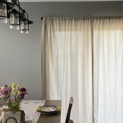 Threshold Farrah Light Filtering Window Curtain Panel 54x84in Cream