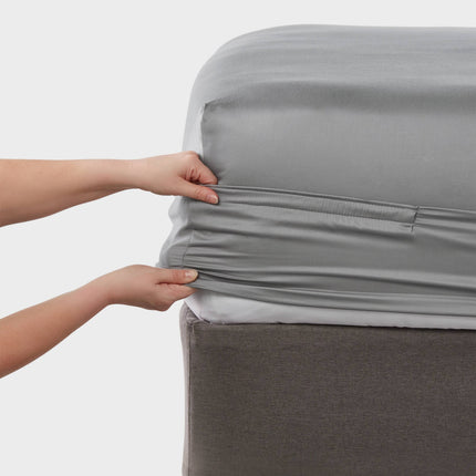 Threshold 400 Thread Count Sateen Fitted Sheet California King Classic Gray