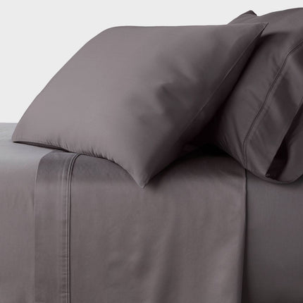Threshold King Cotton Sateen Flat Sheet 400 Thread Count Gray