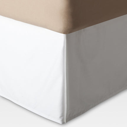 Threshold Wrinkle-Resistant Cotton Bed Skirt Full Gray 15in Drop