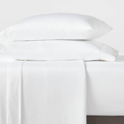 Threshold King Cotton Sateen Flat Sheet 400 Thread Count Gray