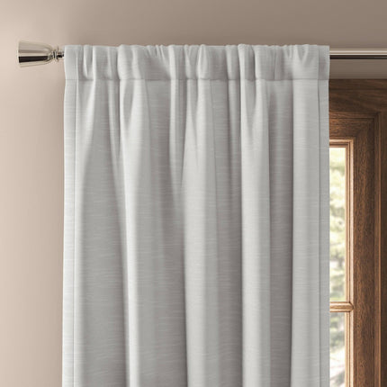 50"x84" Blackout Henna Window Curtain Panel White - Threshold: Cotton Sateen, UV Protection, OEKO-TEX Certified