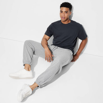 Men's Baggy SweatPants- Original Use™ Cement Gray M: Loose Fit, Mid Rise, Tapered Leg, Drawstring Waistband, 29.5 Inseam"