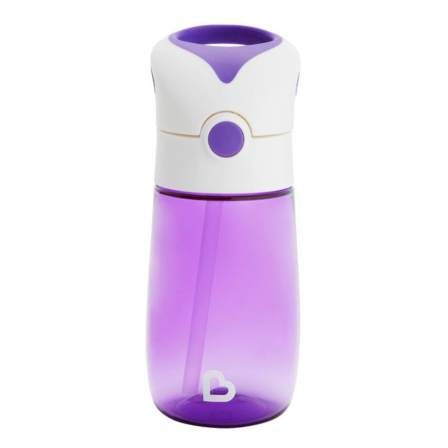 Munchkin® Flip & Go™ Toddler Sippy Cup with Straw, 12 Ounce, Ultra Durable Tritan Material, Purple Purple