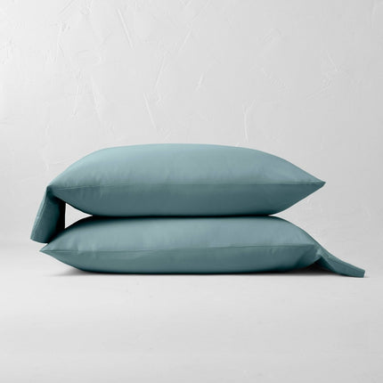 Standard 300 Thread Count Temperature Regulating Solid Pillowcase Set Light Teal - Casaluna: Cooling, Satin Weave, OEKO-TEX Certified (Please be advised that sets may be missing pieces or otherwise incomplete.)