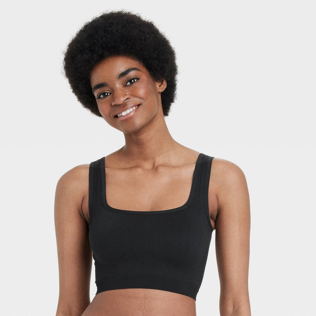 Women's Seamless Brami - Colsie Black XL: Unlined Knit Pullover