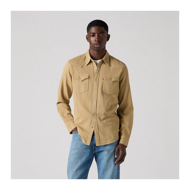 Levi's® Men's Long Sleeve Western Button-Down Shirt - Tan S