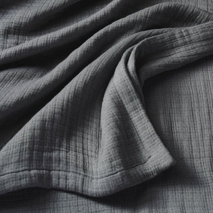 Full/Queen Rayon from Bamboo Matelasse Blanket Dark Gray - Casaluna