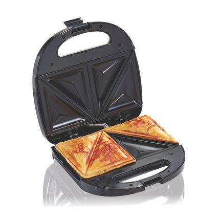 Hamilton Beach Electric Sealed Sandwich Maker Grill with PFAS-Free Nonstick Plates, Makes Stuffed French Toast, Omelets, Compact & Easy to Store, Black (25430G) Black