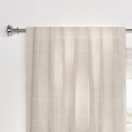 1pc 50"x63" Blackout Textural Overlay Window Curtain Panel Cream - Threshold: Recycled Polyester, Rod Pocket, Indoor Use (Please be advised that sets may be missing pieces or otherwise incomplete.)