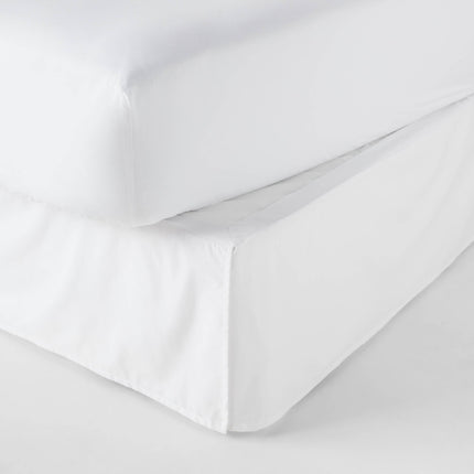 Room Essentials King Bedskirt White Cotton Blend OEKO-TEX 14in Drop