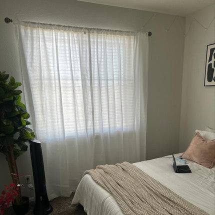 Threshold Farrah Light Filtering Window Curtain Panel 54x84in Cream