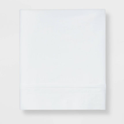 Threshold King Cotton Sateen Flat Sheet 400 Thread Count Gray
